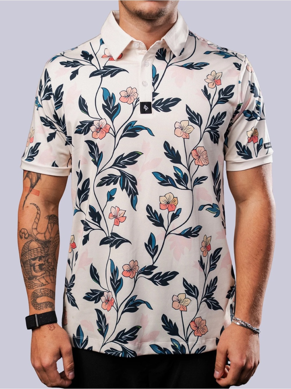 Byrdgang Soft Petals Golf Polo Shirt Mens Size XL